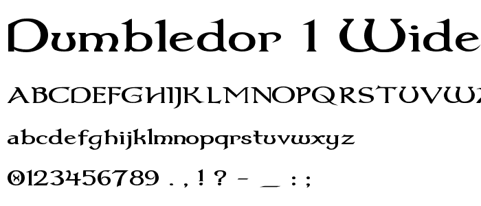 Dumbledor 1 Wide font
